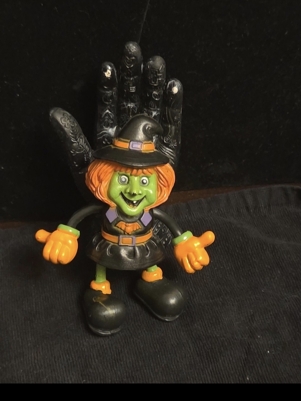 Vintage Bendable Witch Toy Figure Fun World Halloween Easter Unlimited 1990’s - Picture 6 of 7
